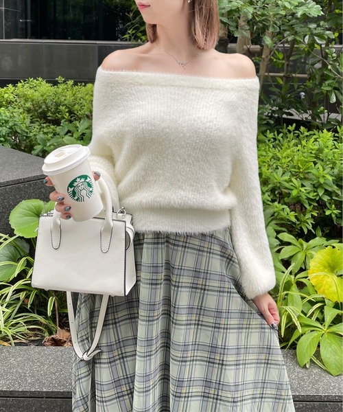 clear（クリア）の「チェックチュールロングスカート [大人フェミニン ふんわり]≪再入荷≫（スカート・レディース・ボルドー/グリーン・F/XS）」の17枚目の写真
