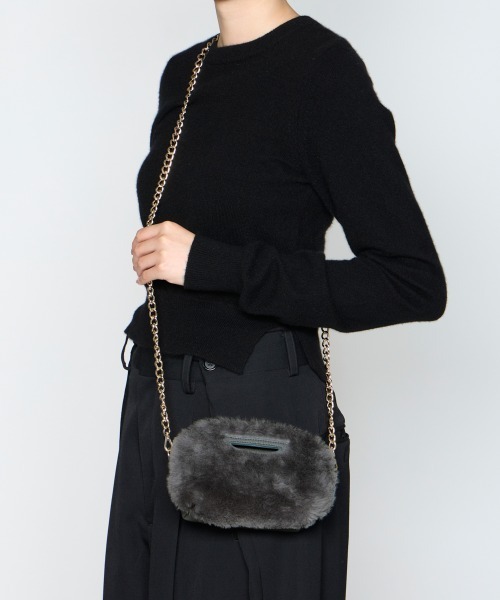 美品】PELLICO ANELLI REVERSE ファーバッグ レザーバッグ PELLICOの 