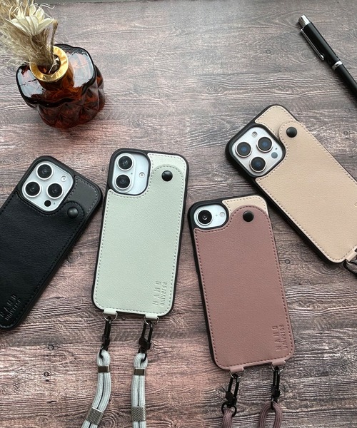 NANO universe（ナノユニバース）の「iPhone16 iPhone16Pro iPhone16e iPhone17e ナノユニバース [ストラップ付き背面/バイカラー]（スマホケース/カバー・レディース・ブラック/グレー/ベージュ/ブラウン・iPhone 16/iPhone 16 Pro/iPhone 16e）」の13枚目の写真