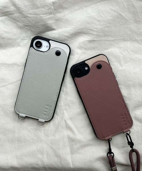 NANO universe（ナノユニバース）の「iPhone16 iPhone16Pro iPhone16e iPhone17e ナノユニバース [ストラップ付き背面/バイカラー]（スマホケース/カバー・レディース・ブラック/グレー/ベージュ/ブラウン・iPhone 16/iPhone 16 Pro/iPhone 16e）」の16枚目の写真