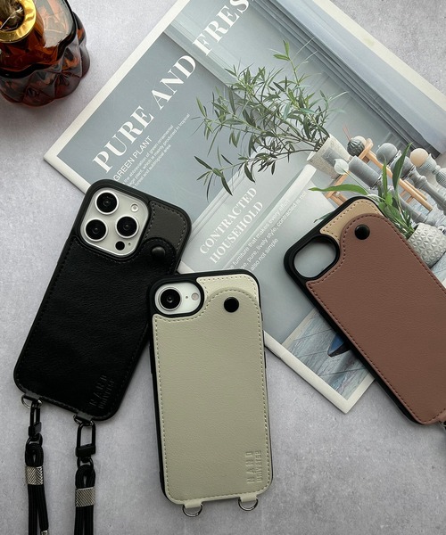 NANO universe（ナノユニバース）の「iPhone16 iPhone16Pro iPhone16e iPhone17e ナノユニバース [ストラップ付き背面/バイカラー]（スマホケース/カバー・レディース・ブラック/グレー/ベージュ/ブラウン・iPhone 16/iPhone 16 Pro/iPhone 16e）」の14枚目の写真