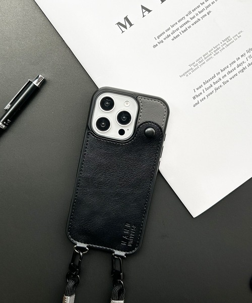 NANO universe（ナノユニバース）の「iPhone16 iPhone16Pro iPhone16e iPhone17e ナノユニバース [ストラップ付き背面/バイカラー]（スマホケース/カバー・レディース・ブラック/グレー/ベージュ/ブラウン・iPhone 16/iPhone 16 Pro/iPhone 16e）」の20枚目の写真