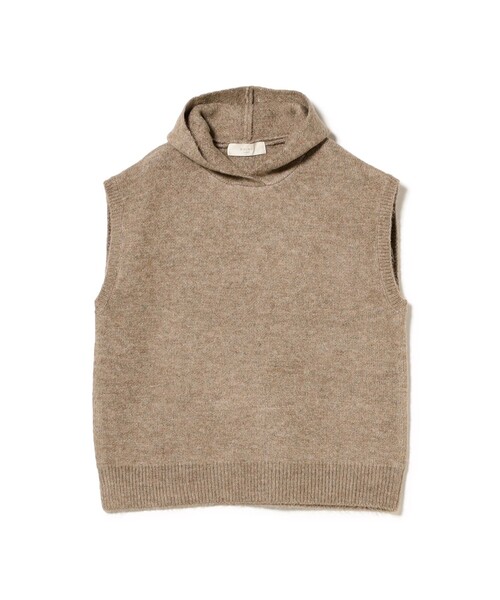 B:MING by BEAMS（ビーミングバイビームス）の「フーディ ニットベスト（ベスト・レディース・ブラウン/グレー・ONE SIZE）」の12枚目の写真