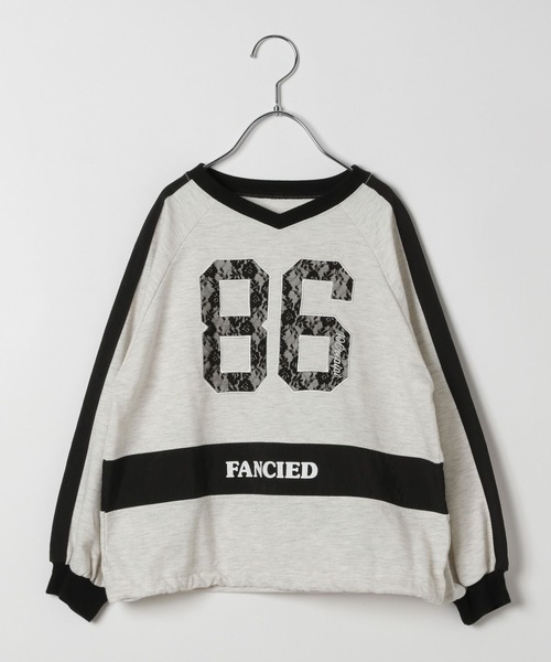 10C REPIPI（ジューシーレピピ）の「【10C REPIPI】レースナンバリングロンT（スウェット・キッズ・ブラック/グレー・130cm/120cm/110cm）」の2枚目の写真