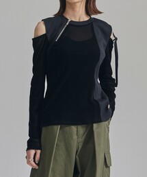 UNITED TOKYO | シアーベロアコンビフィットプルオーバー(Tシャツ/カットソー)