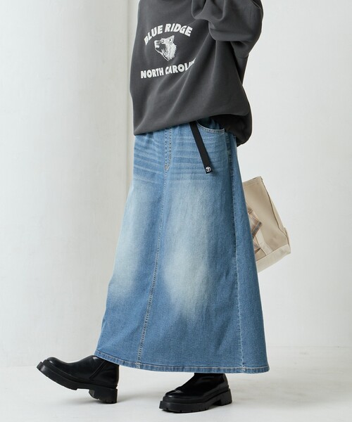 FREAK'S STORE（フリークスストア）の「限定展開　FREAK'S STORE OUTDOORS クライミング デニム スカート（デニムスカート・レディース・ネイビー/ブルー/ブラック・SMALL/MEDIUM）」の18枚目の写真