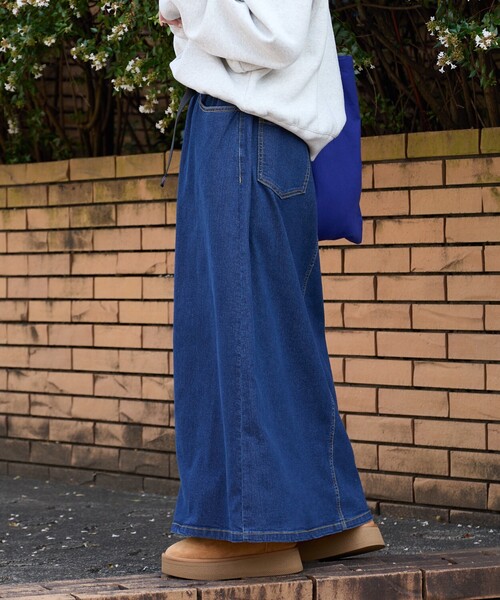 FREAK'S STORE（フリークスストア）の「限定展開　FREAK'S STORE OUTDOORS クライミング デニム スカート（デニムスカート・レディース・ネイビー/ブルー/ブラック・SMALL/MEDIUM）」の12枚目の写真
