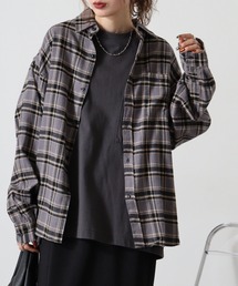 Viera brushed dyed check long sleeve flannel shirt / ビエラ起毛 先染チェック長袖ネルシャツ unisex