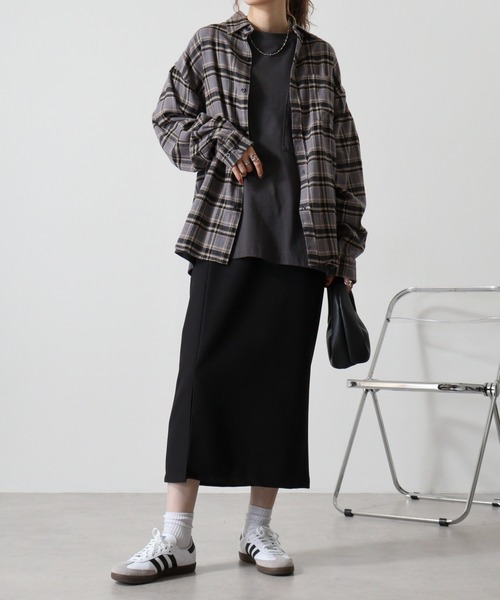 SUGGESTION（サジェッション）の「Viera brushed dyed check long sleeve flannel shirt / ビエラ起毛 先染チェック長袖ネルシャツ unisex（シャツ/ブラウス・メンズ・グレー/サックスブルー/アイボリー/ブラウン・M/L）」の12枚目の写真