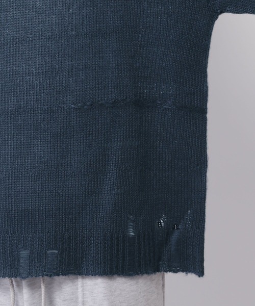 3.3 Field Trip (3.3フィールドトリップ)の「3.3 Field Trip/ダメージモヘアニット(ニット/セーター・メンズ・ネイビー/ブラック・FREE)」の22枚目の写真