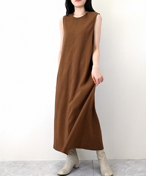 STYLEBLOCK（スタイルブロック）の「ピーチ起毛セットアップワンピース（ワンピース・レディース・ブラック/ブラウン/ベージュ・M）」の7枚目の写真