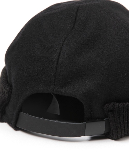 セール】フェイクレザーベルトリブウールロールキャップ（キャップ