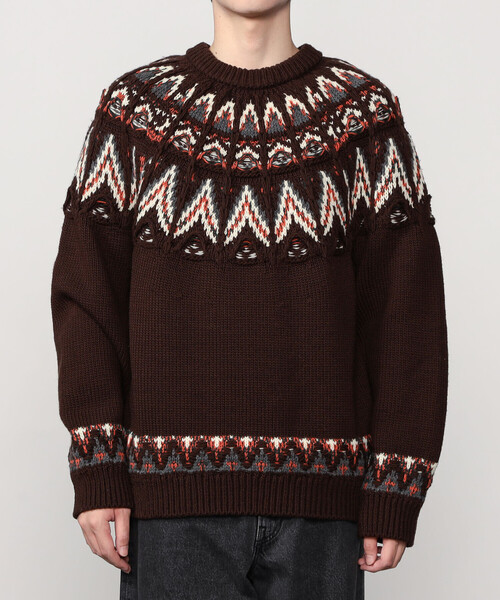 COOHEM ノルディックニット　ブラック　モヘヤ　M 定価40000 COOHEM ノルディックニット ブラック モヘヤ M 定価40000 トップス