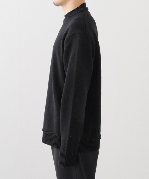 Maison Margiela(メゾンマルジェラ)の「Maison Margiela(メゾン マルジェラ) 5G Elbow Patch Shetland SI1GP0001S18064(ニット/セーター・メンズ・ブラック・LARGE/MEDIUM)」の9枚目の写真