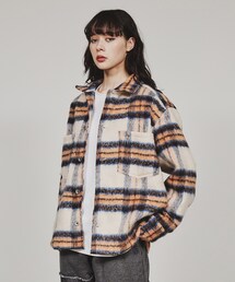 tk.TAKEO KIKUCHI | シャギーチェックCPOシャツ(シャツ/ブラウス)