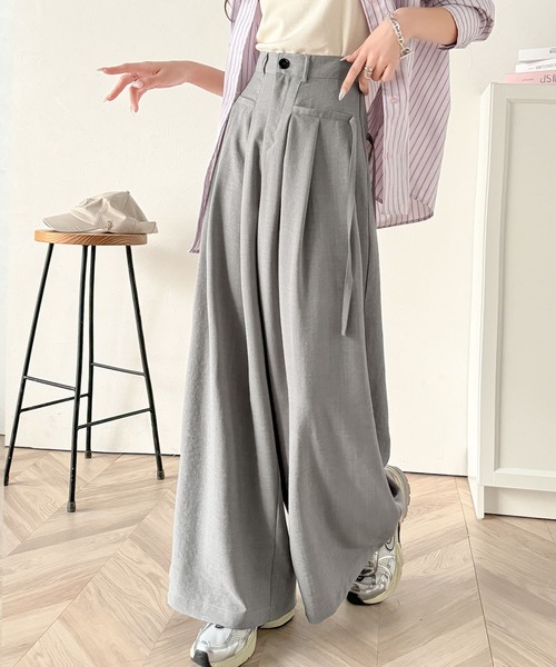 ラストセール　ロンハーマン✖️mtモデニスト ライトグレー ワークパンツ テーパードフィット1プリーツパンツ ライトグレー – MINIMAL WARDROBE