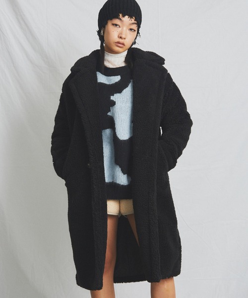 Big Collar Boa Long Coat / ビックカラーボアロングコート【uyu