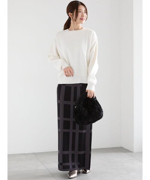 Te chichi（テチチ）の「発泡ロゴプリントニット（ニット/セーター・レディース・チャコールグレー/オフホワイト・F）」の4枚目の写真