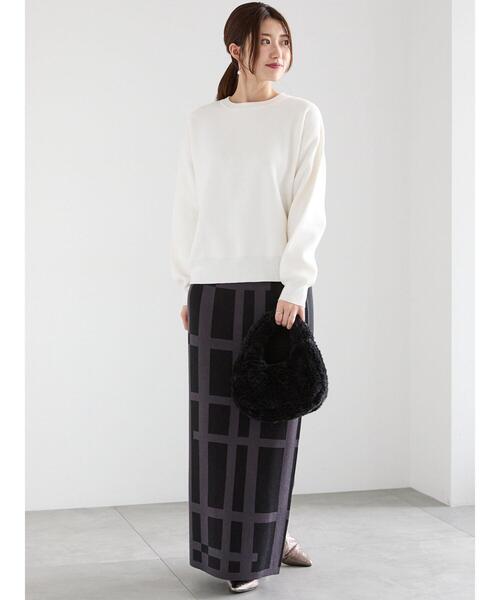 Te chichi（テチチ）の「発泡ロゴプリントニット（ニット/セーター・レディース・チャコールグレー/オフホワイト・F）」の5枚目の写真