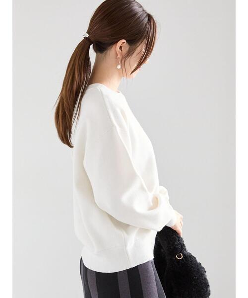 Te chichi（テチチ）の「発泡ロゴプリントニット（ニット/セーター・レディース・チャコールグレー/オフホワイト・F）」の7枚目の写真