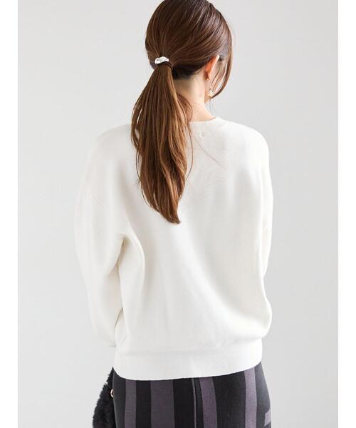 Te chichi（テチチ）の「発泡ロゴプリントニット（ニット/セーター・レディース・チャコールグレー/オフホワイト・F）」の8枚目の写真