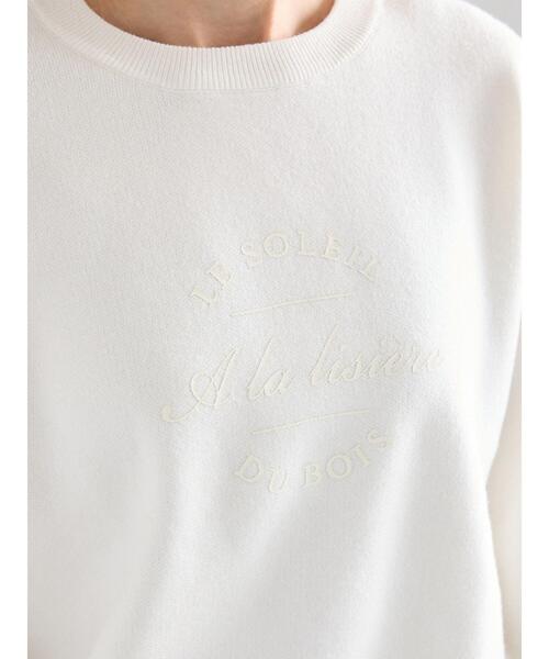 Te chichi（テチチ）の「発泡ロゴプリントニット（ニット/セーター・レディース・チャコールグレー/オフホワイト・F）」の9枚目の写真