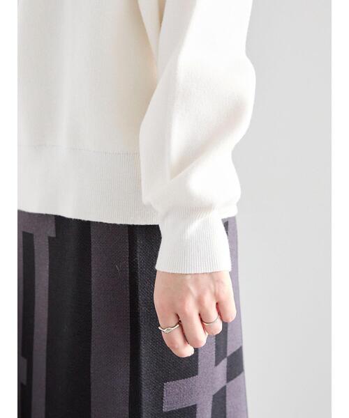 Te chichi（テチチ）の「発泡ロゴプリントニット（ニット/セーター・レディース・チャコールグレー/オフホワイト・F）」の10枚目の写真