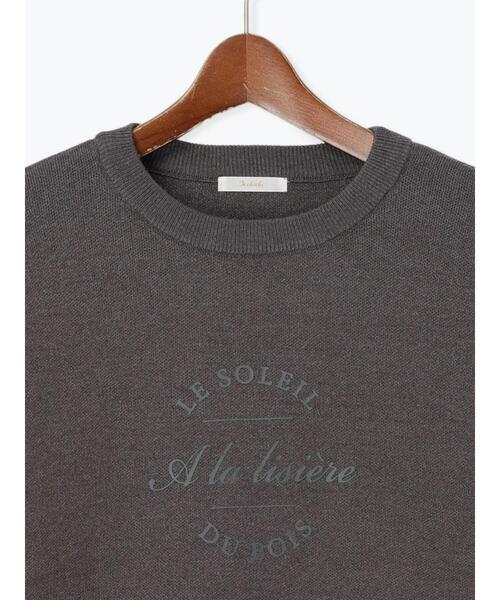 Te chichi（テチチ）の「発泡ロゴプリントニット（ニット/セーター・レディース・チャコールグレー/オフホワイト・F）」の14枚目の写真