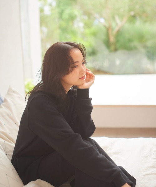 KOBE LETTUCE（コウベレタス）の「[ ぬく盛り ] 選べる丈 キーネックマキシワンピース（ワンピース・レディース・ネイビー/ピンク系/ブラウン/ブラック/ブルー・PM/M）」の7枚目の写真