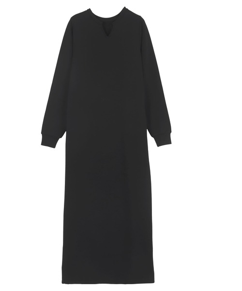 KOBE LETTUCE（コウベレタス）の「[ ぬく盛り ] 選べる丈 キーネックマキシワンピース（ワンピース・レディース・ネイビー/ピンク系/ブラウン/ブラック/ブルー・PM/M）」の18枚目の写真