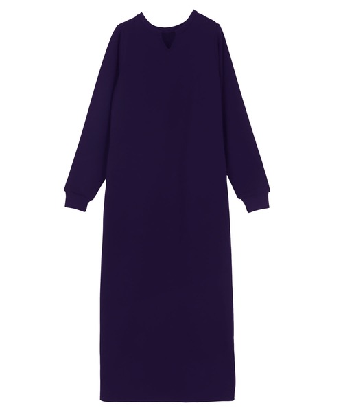 KOBE LETTUCE（コウベレタス）の「[ ぬく盛り ] 選べる丈 キーネックマキシワンピース（ワンピース・レディース・ネイビー/ピンク系/ブラウン/ブラック/ブルー・PM/M）」の20枚目の写真