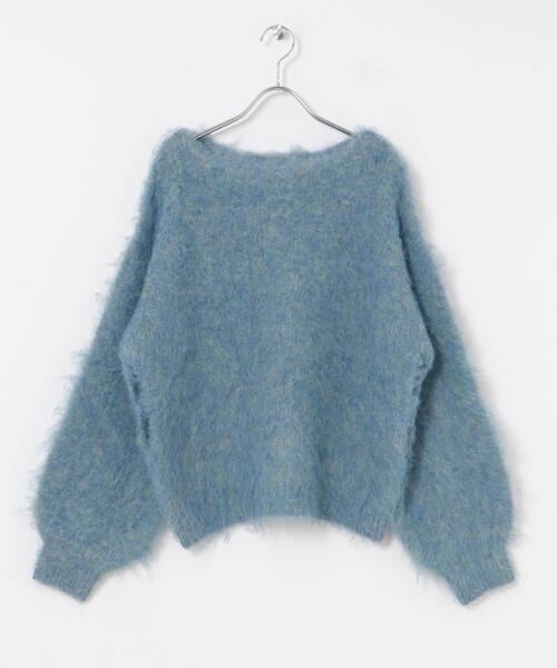 ITEMS URBANRESEARCH（アイテムズ アーバンリサーチ）の「ミックスシャギーニット（ニット/セーター・レディース・イエロー/ライトブラウン/グリーン・FREE）」の9枚目の写真