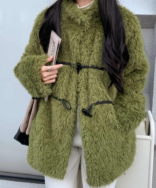 新品タグ付き★イタリア製★ChiaraFerragni　フェイクファーブルゾン セール】カラー追加 秋冬に大活躍！フェイクファーコート（その他