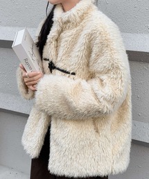 ファーコート フェイクファー ショート丈」に該当するレディース