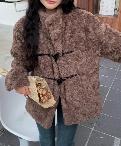 Sibra(シブラ)の「カラー追加 秋冬に大活躍!フェイクファーコート(その他アウター・レディース・グレー/ブルー/ブラウン/ブラック/ブラック系その他/ブラウン系その他/アイボリー/ピンク/グリーン・M)」の14枚目の写真