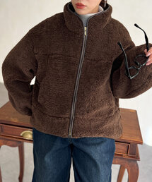 スタンドネックボアブルゾン