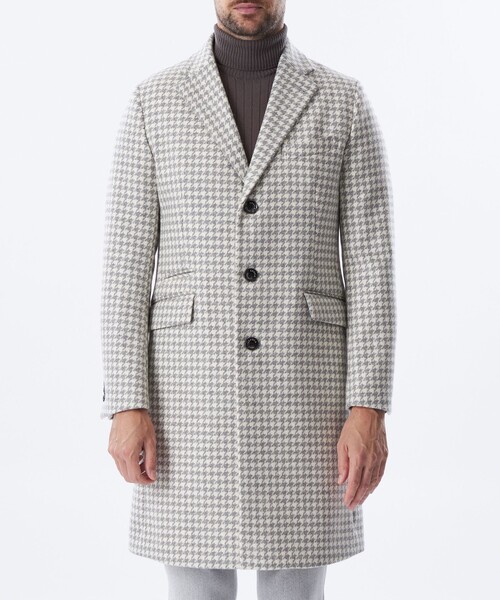 EPOCA UOMO（エポカウォモ）の「千鳥ジャカードチェスターコート（チェスターコート・メンズ・チャコールグレー/ライトグレー・48/46）」の5枚目の写真