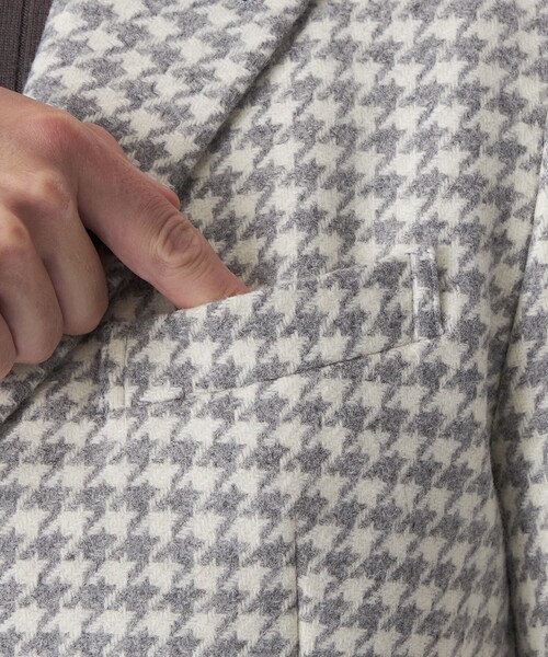 EPOCA UOMO（エポカウォモ）の「千鳥ジャカードチェスターコート（チェスターコート・メンズ・チャコールグレー/ライトグレー・48/46）」の8枚目の写真
