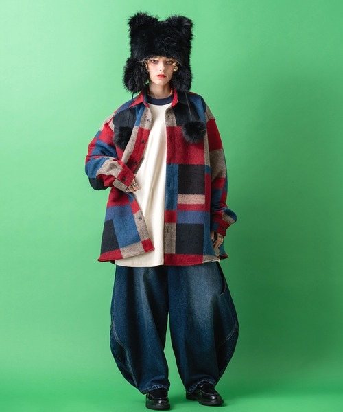 WTAPS チェック柄 ウール メルトン ランバージャックジャケット WTAPS チェック柄 ウール メルトン ランバージャックジャケット