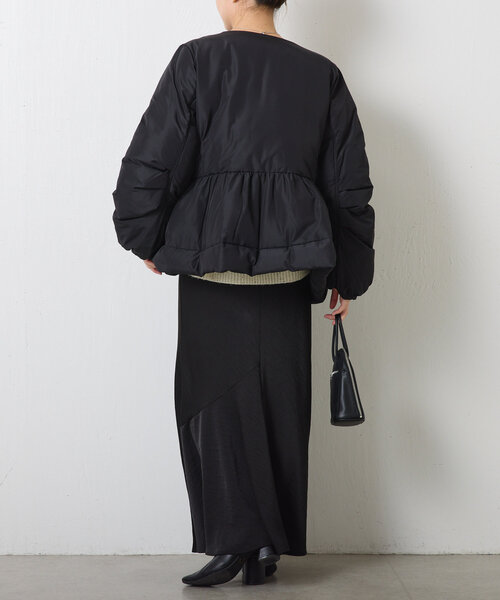 COLLAGE GALLARDAGALANTE ブラックダウンジャケット COLLAGE GALLARDAGALANTE ダウンコート ダウンジャケット ノー