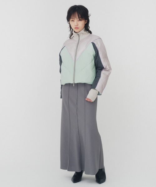 THINGS THAT MATTER（シングス ザット マター）の「MULTI  PAD JACKET / マルチパッドジャケット（その他アウター・レディース・ブラック/ミント・FREE）」の6枚目の写真