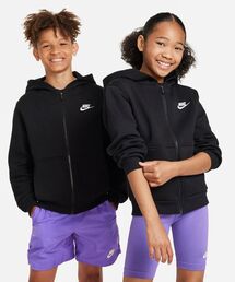 NIKE（ナイキ）の「ナイキ スポーツウェア クラブ フリース ジュニア フルジップ パーカー / Nike Sportswear Club Fleece Big Kids' Full-Zip Hoodie＜130-170cm 展開＞（パーカー・キッズ）」
