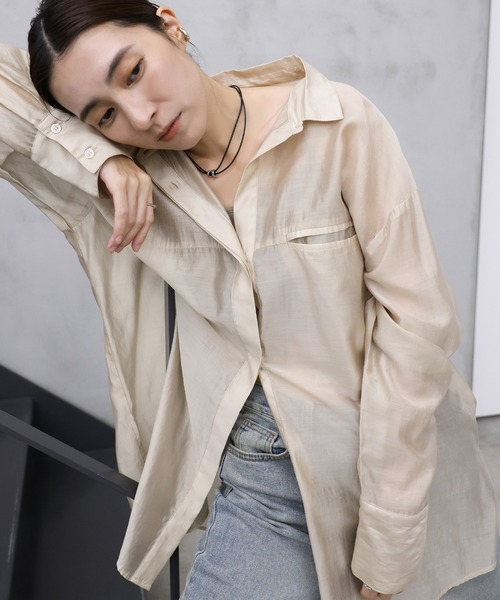 select MOCA（セレクトモカ）の「ダブルコードリングネックレス（ネックレス・レディース・シルバー・FREE）」の4枚目の写真