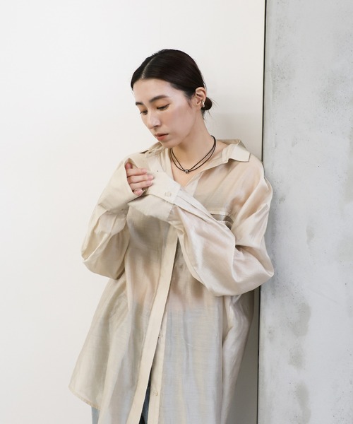 select MOCA（セレクトモカ）の「ダブルコードリングネックレス（ネックレス・レディース・シルバー・FREE）」の5枚目の写真