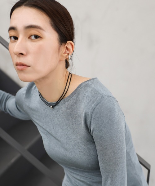 select MOCA（セレクトモカ）の「ダブルコードリングネックレス（ネックレス・レディース・シルバー・FREE）」の7枚目の写真