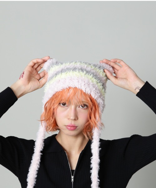【WEB限定】SIS/エスアイエス/ボンボンネコミミニットCAP（ニットキャップ/ビーニー）｜SIS（エスアイエス）