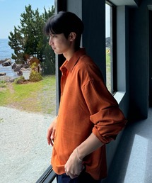 skoool（スクール）の「フレンチフロント無地シャツ／ショート丈ワイドシルエット（シャツ/ブラウス）」