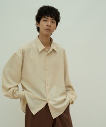 skoool（スクール）の「フレンチフロント無地シャツ／ショート丈ワイドシルエット（シャツ/ブラウス）」