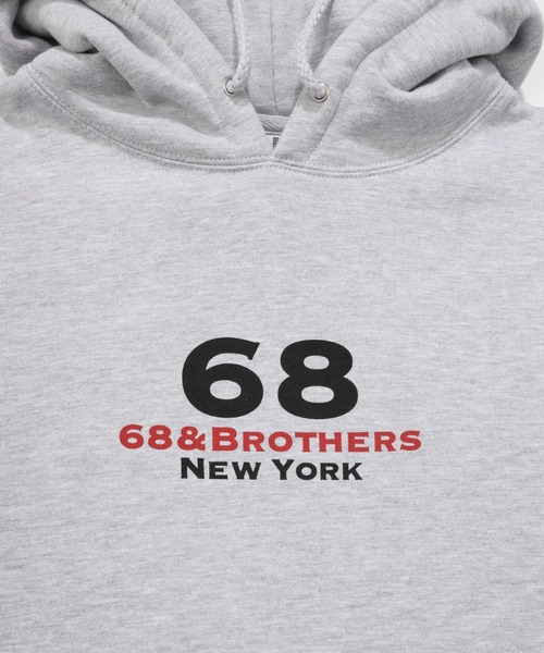 68&brothers(シックスティエイトアンドブラザーズ)の「68&BROTHERS シックスティーエイトアンドブラザーズ / "1st Logo" Hooded Sweat(パーカー・メンズ・グレー/アクア・LARGE/X-LARGE/MEDIUM)」の6枚目の写真