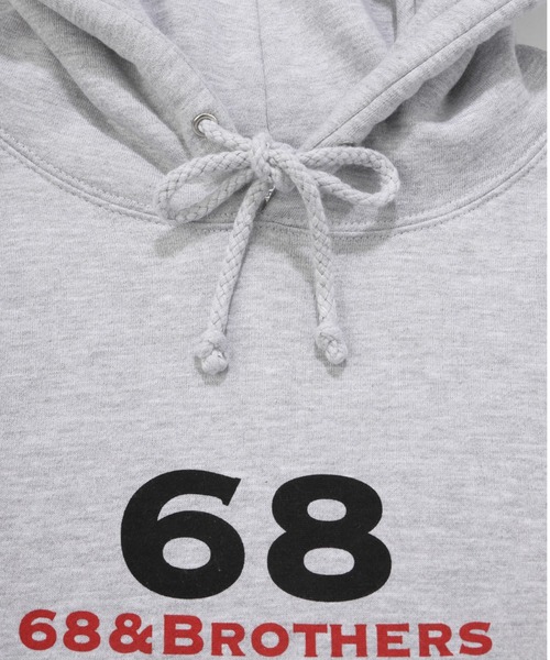 68&brothers(シックスティエイトアンドブラザーズ)の「68&BROTHERS シックスティーエイトアンドブラザーズ / "1st Logo" Hooded Sweat(パーカー・メンズ・グレー/アクア・LARGE/X-LARGE/MEDIUM)」の4枚目の写真